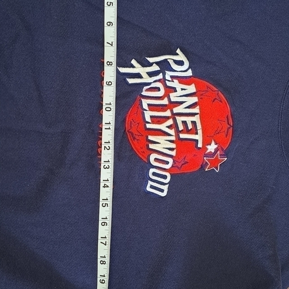 Vintage Planet Hollywood Women's Large Embroidered Crewneck Long Sleeve Sweatshi - Picture 8 of 10